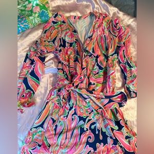 Lilly Pulitzer Tiki wrap print ROMPER